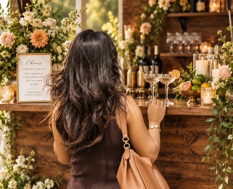 Guest ordering a signature drink from Koa’s Mobile Bar